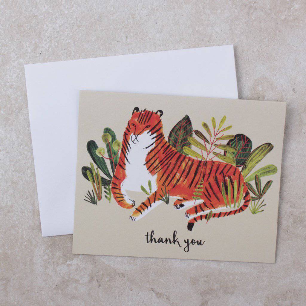Big Cat Thank You Note Cards - TeNeues - Coco and Duckie 
