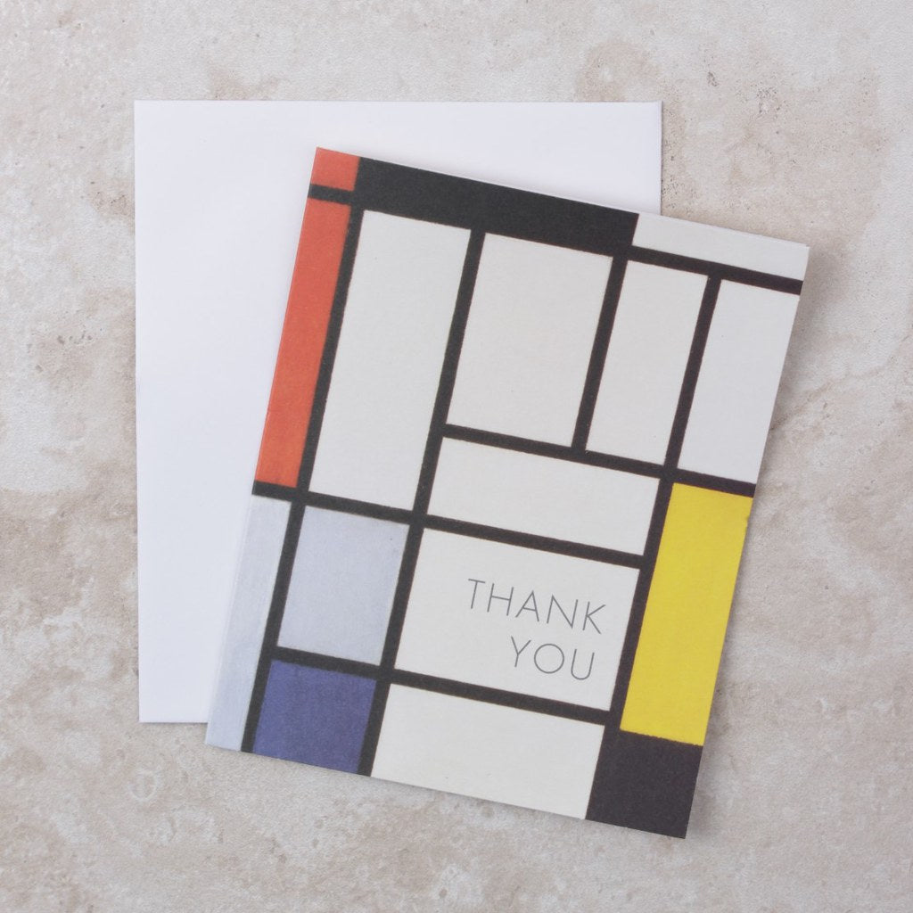 Piet Mondrian Thank You Cards - Compendium - Coco and Duckie 