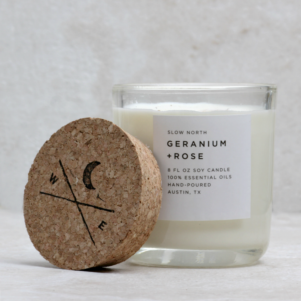 Geranium + Rose Candle Coco and Duckie Slow North