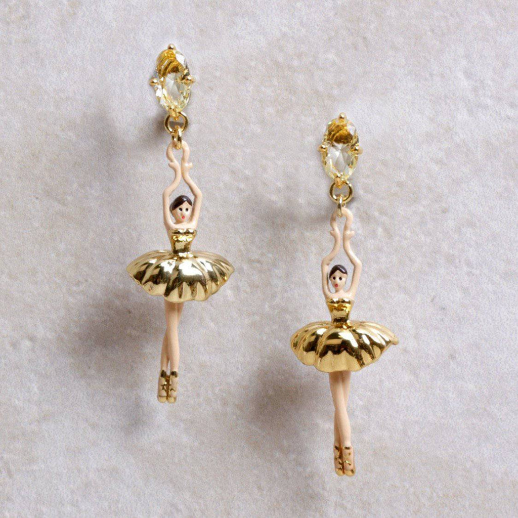 Golden Medley Ballerina Earrings - Les Néréides - Coco and Duckie 