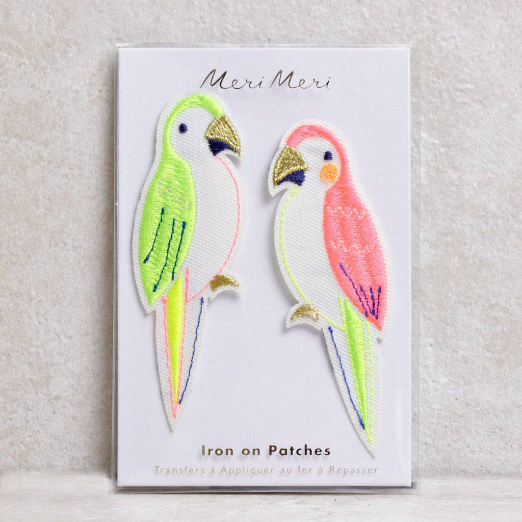 Parrot Iron-On Patches - Meri Meri - Coco and Duckie 