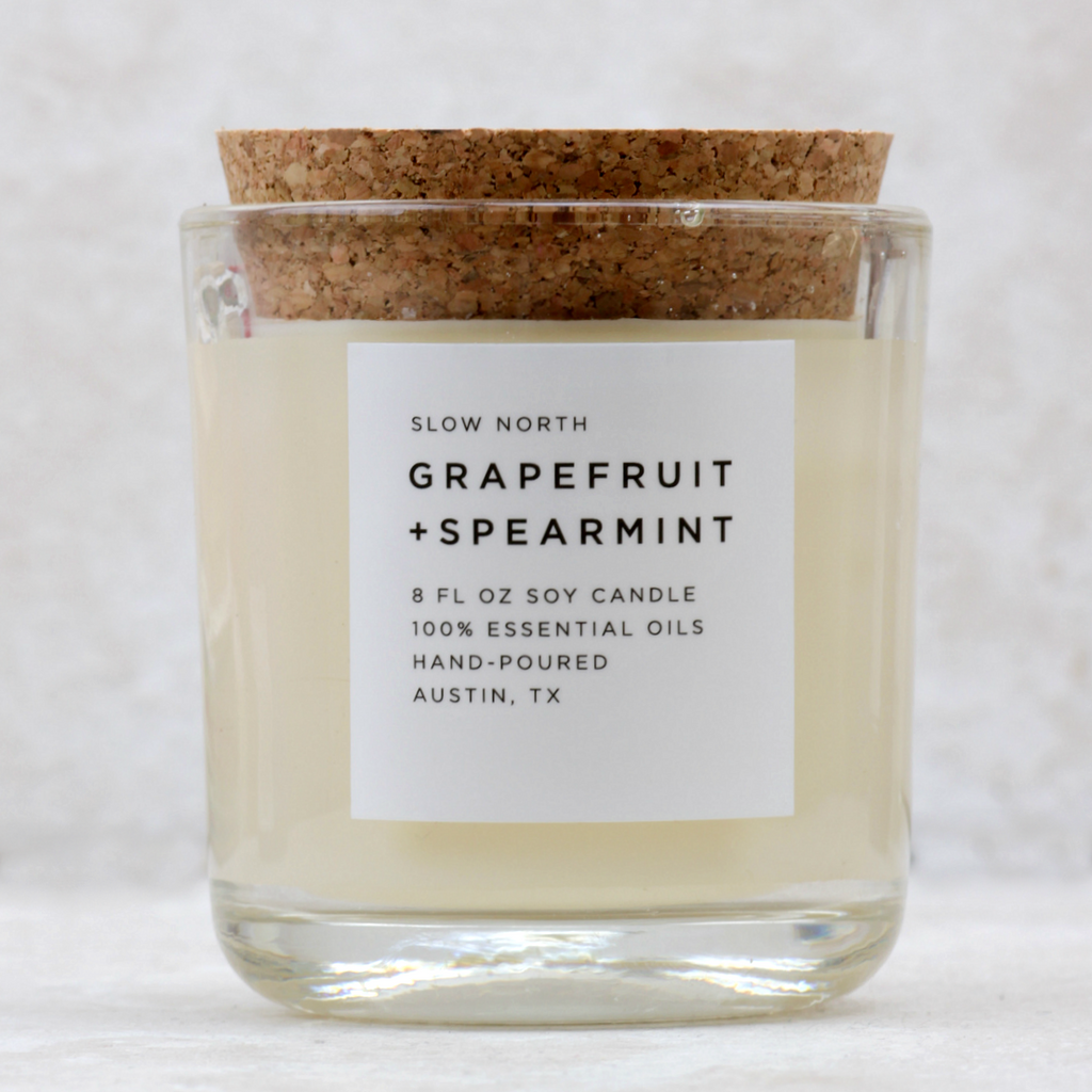 cocoandduckie slow north Grapefruit + Spearmint Candle
