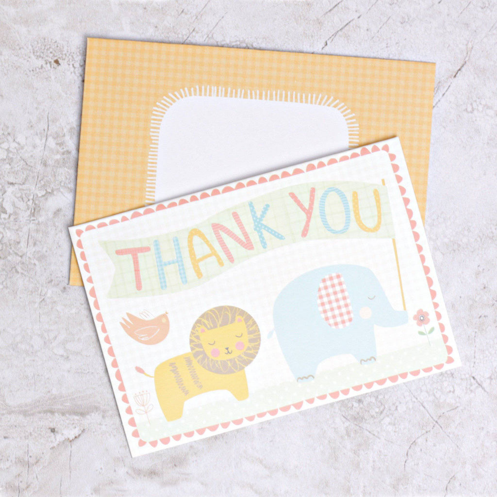 Happy Animal Thank You Cards - Galison - Coco and Duckie 