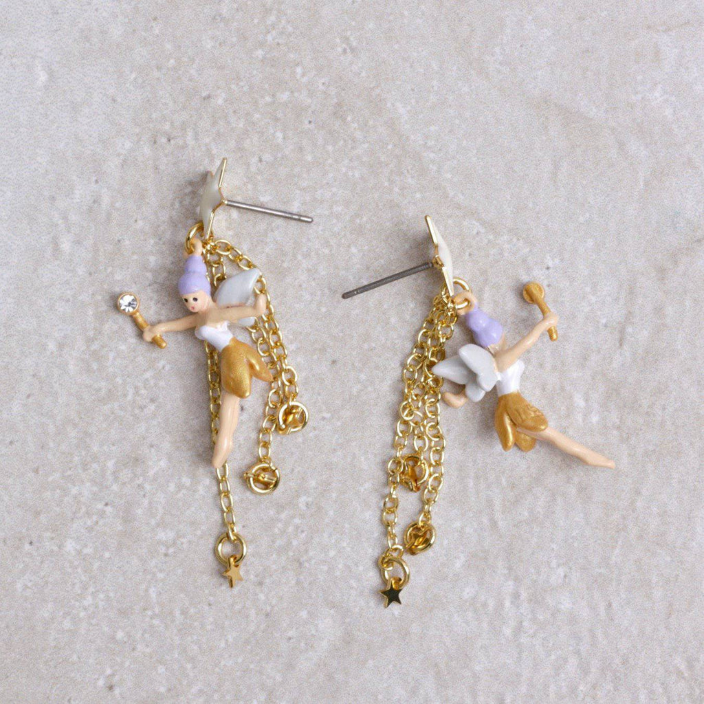 Tinker Bell Gold Earrings - N2 - Coco and Duckie 